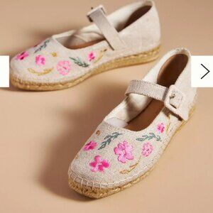 Naguisa Miru Espadrilles Sandals Floral Mary Janes